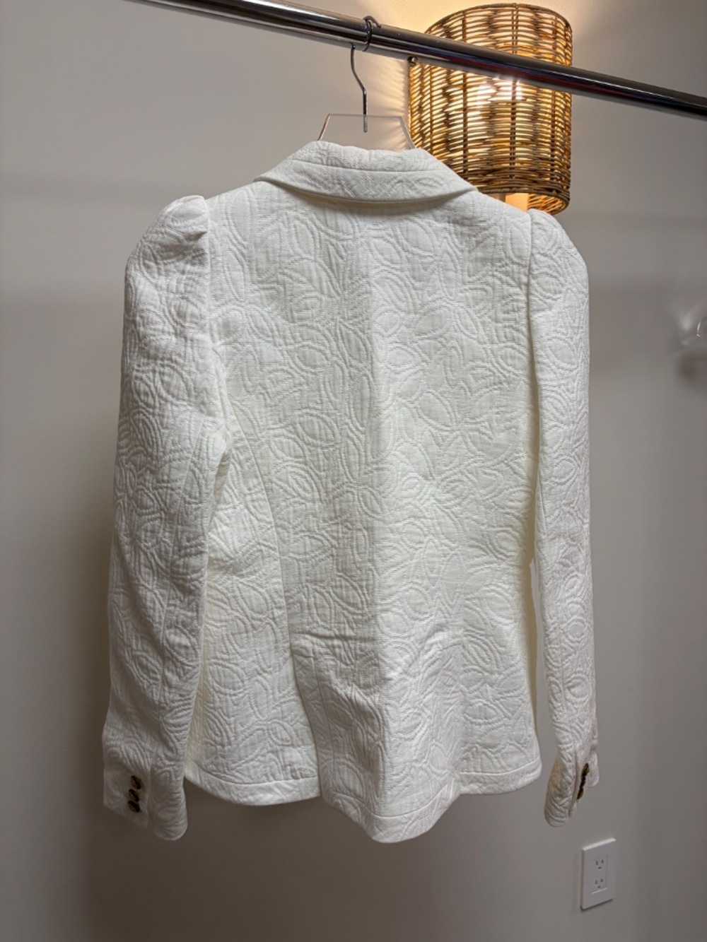 Smythe White Floral Matelassé Blazer - Picture 4 of 4